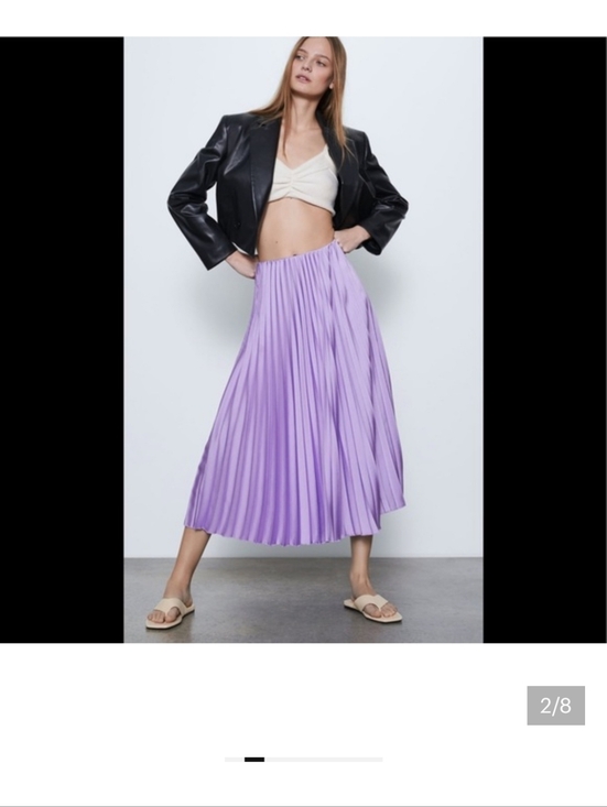 Zara Dresses & Skirts - Zara Lavender Pleated Midi Skirt